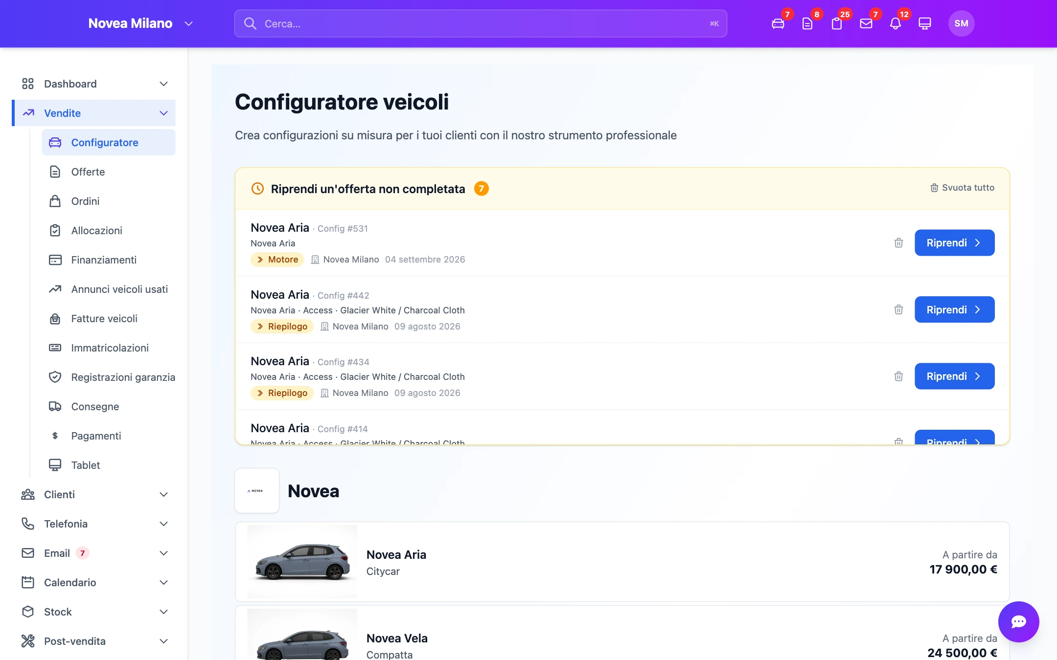 Configuratore veicoli