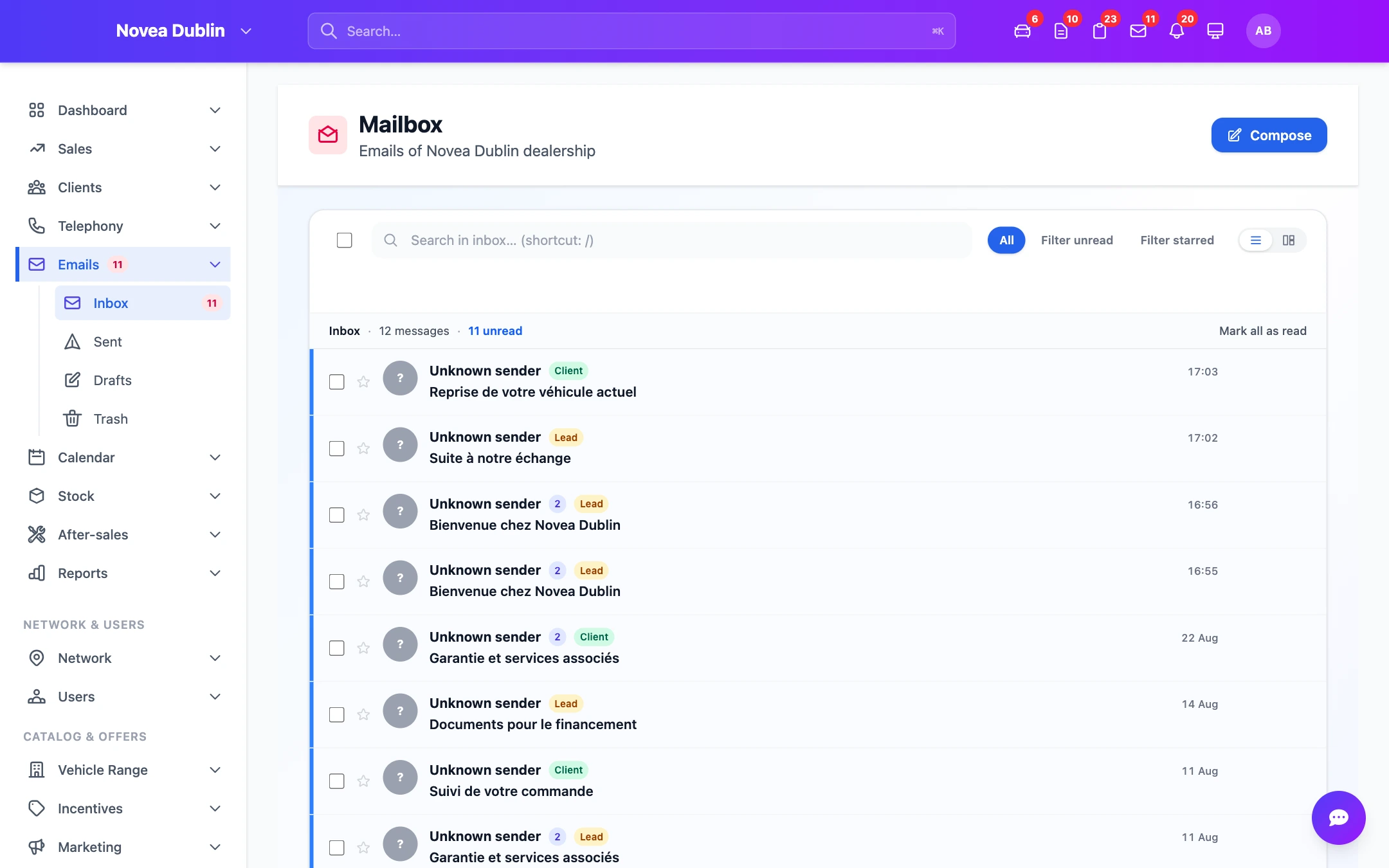 Integrated mailbox