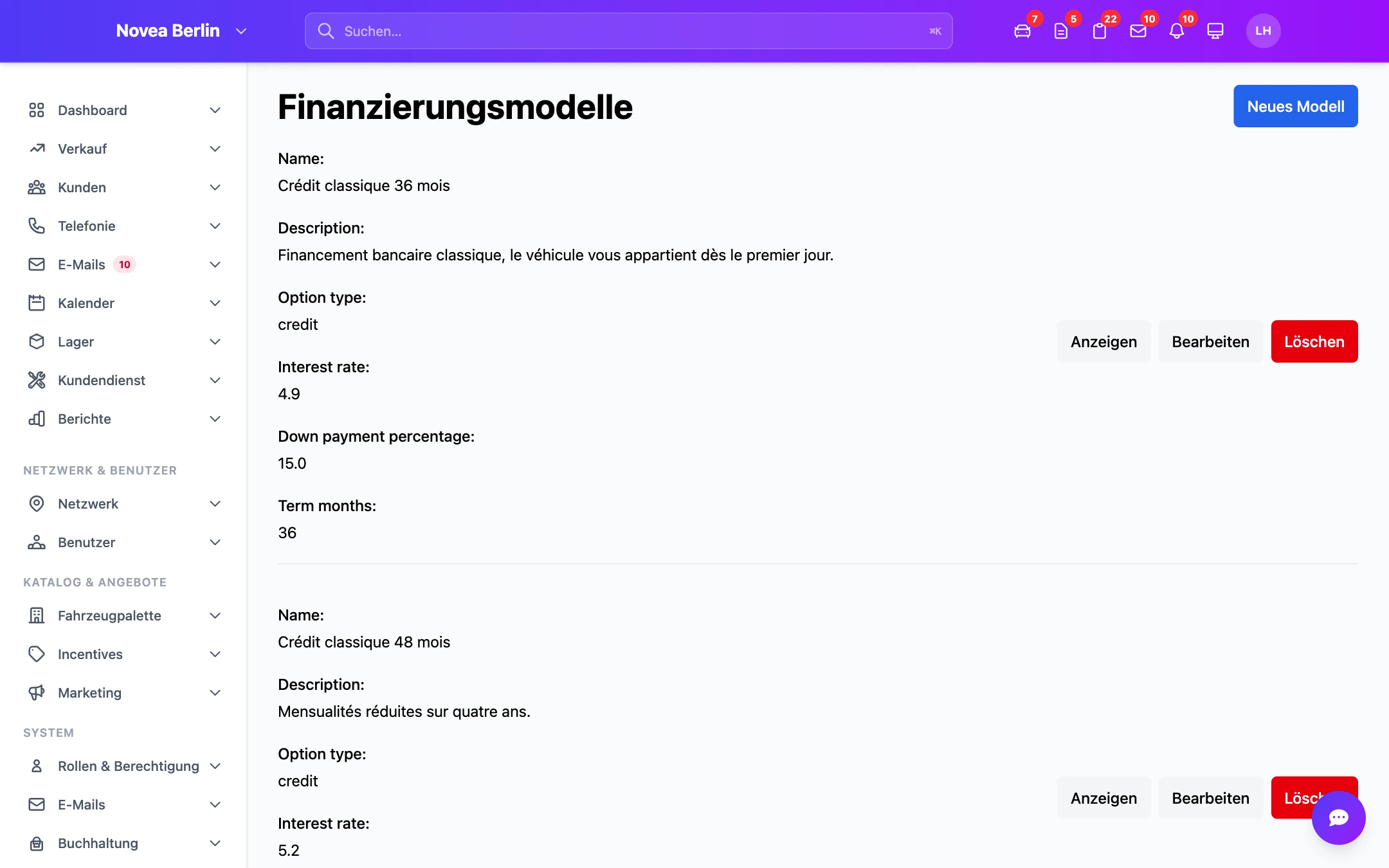 Finanzierungssimulation
