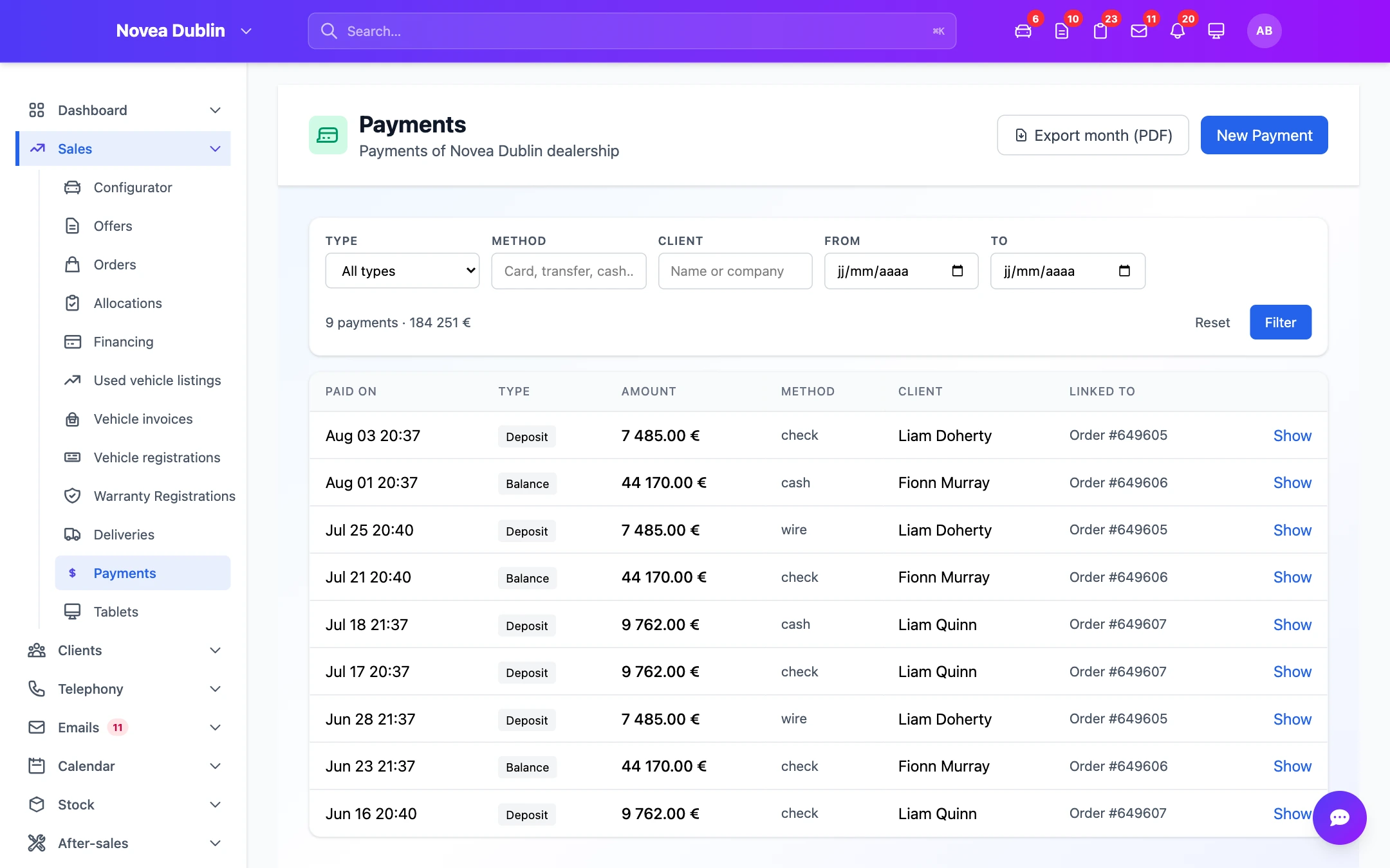 Stripe payments