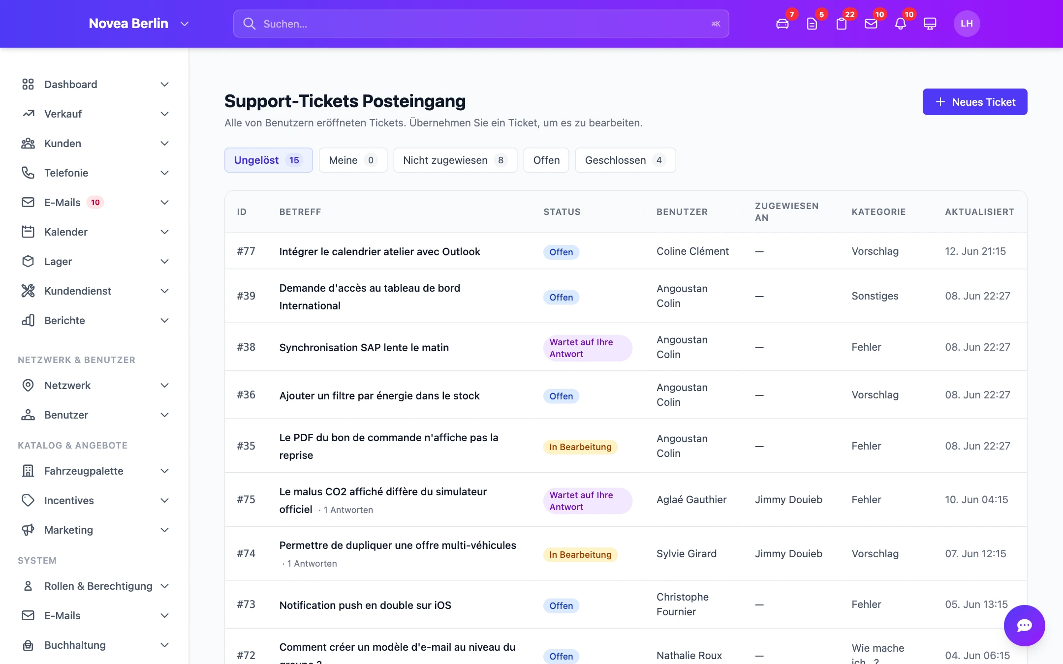 Integriertes Ticketing