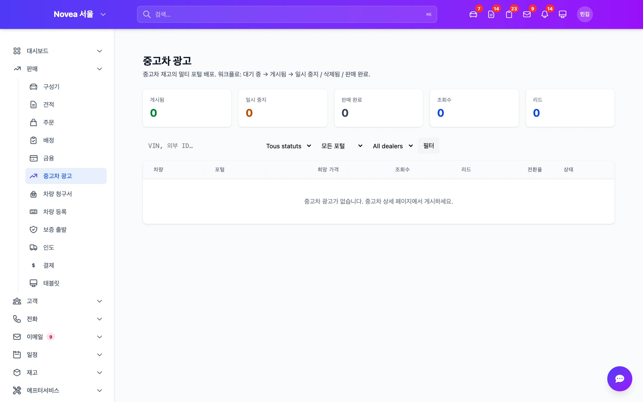중고차 매물